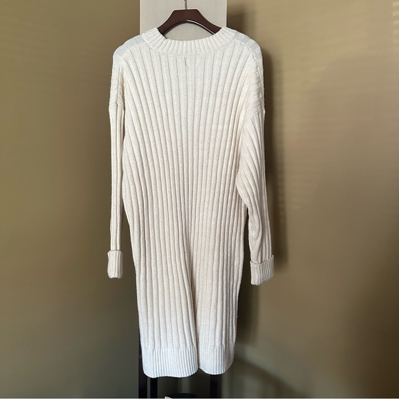Oversized Cream Sweater Dress - Picture 4 of 8